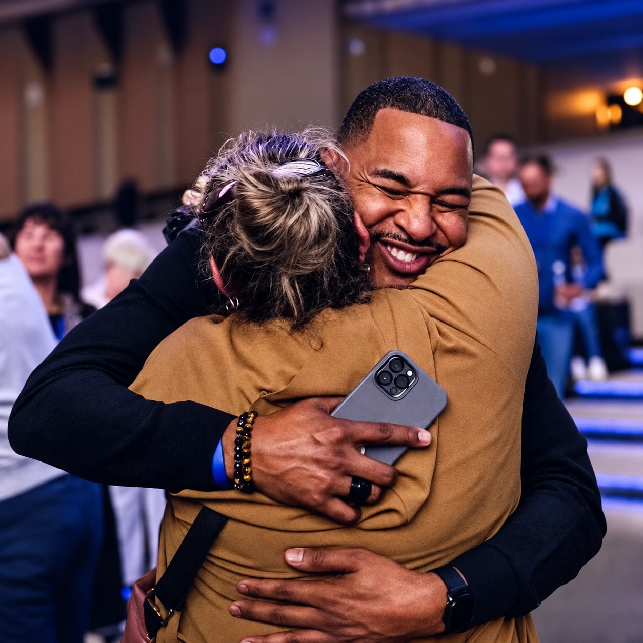 Rob Cook connecting with an attendee